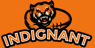 animal logo angry tiger mascot with football