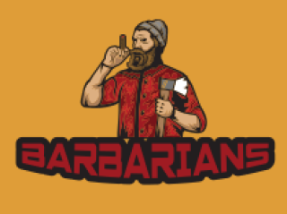 handyman logo lumberjack with axe and cigar
