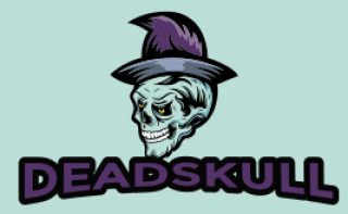 games logo skull mascot with hat 