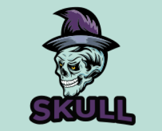 games logo skull mascot with hat 