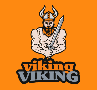 viking man holding sword