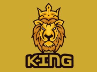 mascot logo lion head with crown