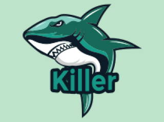 animal logo online angry megalodon
