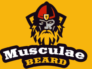 games logo viking man with beard in shield