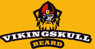 games logo viking man with beard in shield