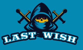 games logo skull in hoodie with swords