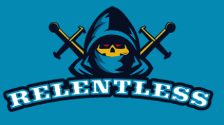 games logo skull in hoodie with swords