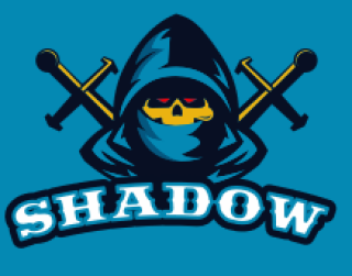 games logo skull in hoodie with swords