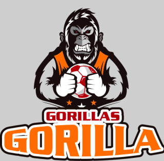 Gorilla with soccer