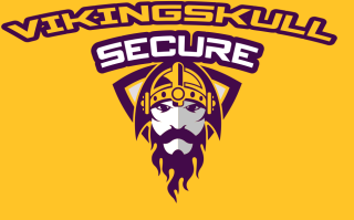 viking face profile wearing helmet and shield at the back mascot