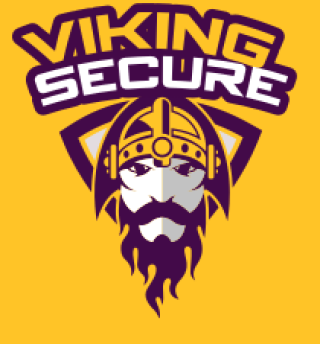 sports logo viking face with helmet in shield