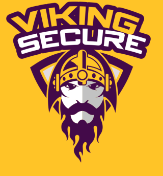 viking face profile wearing helmet and shield at the back mascot
