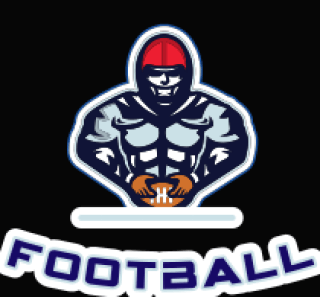 sports logo football player mascot with helmet