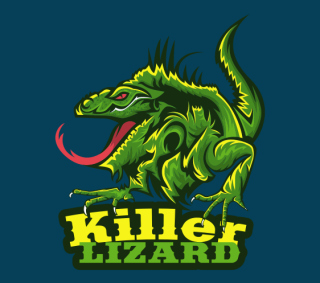 animal logo icon angry lizard mascot