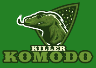 animal logo mascot komodo dragon in shield