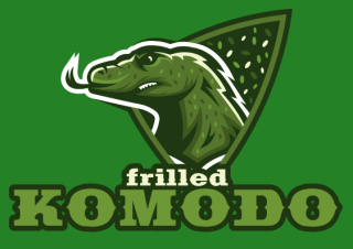 animal logo mascot komodo dragon in shield