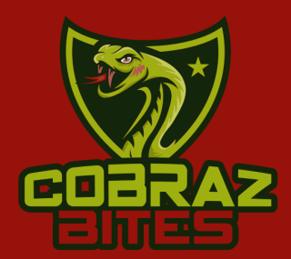 games logo mascot cobra in shield with star