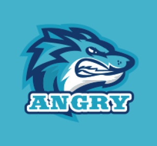 sports logo maker growling wolf mascot