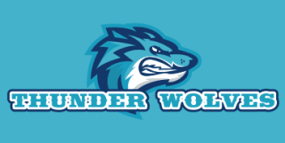 sports logo maker growling wolf mascot