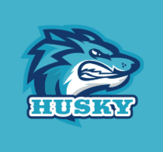 sports logo maker growling wolf mascot