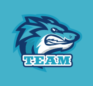 sports logo maker growling wolf mascot