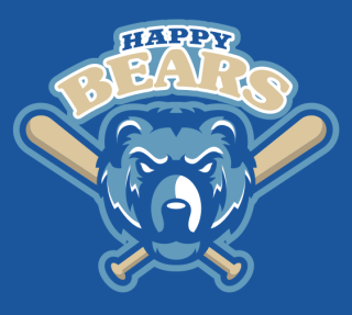 angry bear mascot with baseball bats