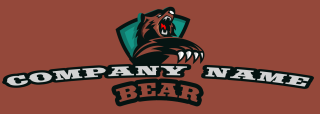 animal logo angry bear mascot in shield