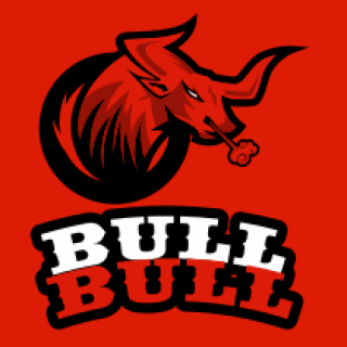 sports logo maker angry bull mascot