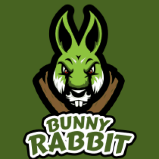 pet logo symbol angry rabbit mascot