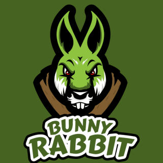 pet logo symbol angry rabbit mascot