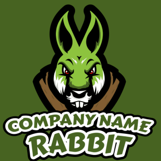aggressive rabbit mascot