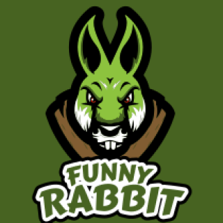 pet logo symbol angry rabbit mascot