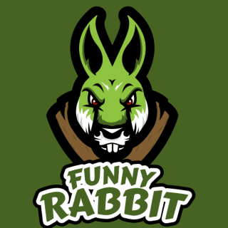 aggressive rabbit mascot