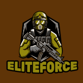 games logo online soldier with gun in shield