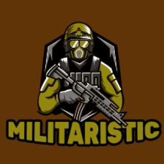 games logo online soldier with gun in shield