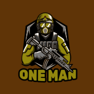 games logo online soldier with gun in shield
