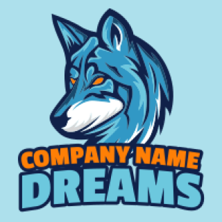 games logo angry wolf mascot