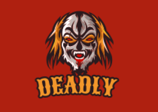 games logo maker killer clown mascot laughing