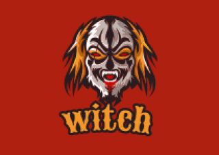 games logo maker killer clown mascot laughing