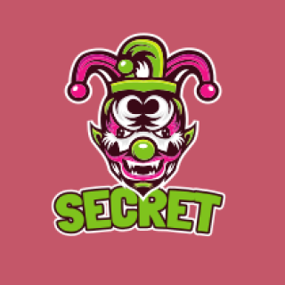 games logo mad psycho clown mascot