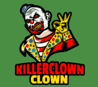 games logo online arrogant killer clown mascot