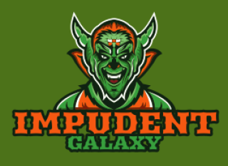 games logo icon smiling goblin face mascot