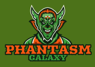 games logo icon smiling goblin face mascot