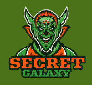 games logo icon smiling goblin face mascot