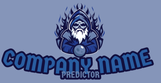 games logo wizard mascot holding an orb