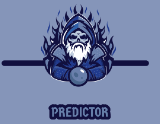 games logo wizard mascot holding an orb