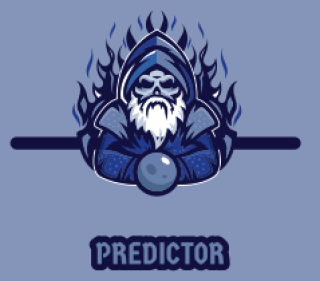 games logo wizard mascot holding an orb