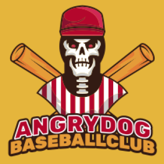 sports logo skull baseball player mascot