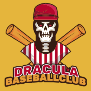 sports logo skull baseball player mascot