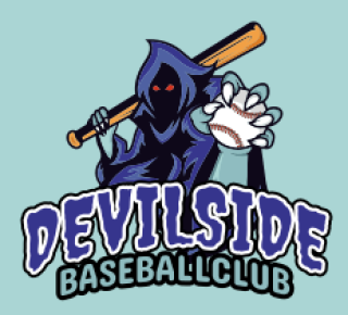 sports phantom mascot with baseball bat